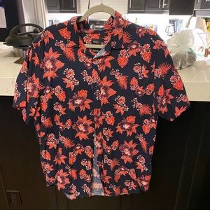 RVCA Hawaiian Print Button-Up